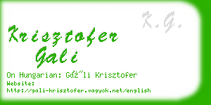 krisztofer gali business card